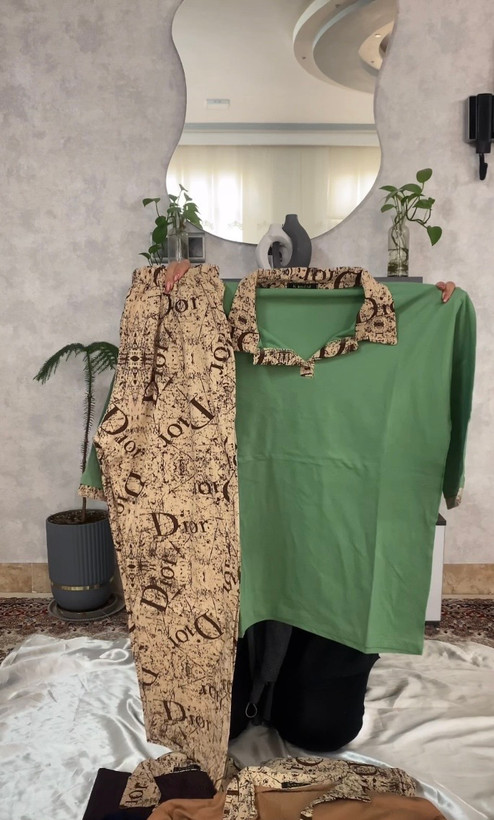 ست تیشرت شلواره پلوشرت قواره نرمال