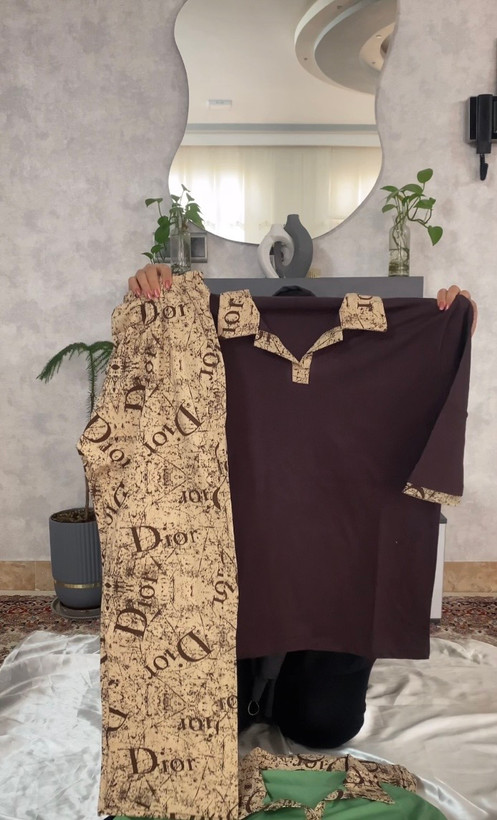 ست تیشرت شلواره پلوشرت قواره نرمال